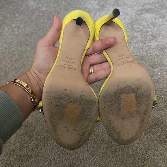 Jimmy Choo Shiloh 100 crystal-embellished suede sandals 37.5 - Picture 7 of 8